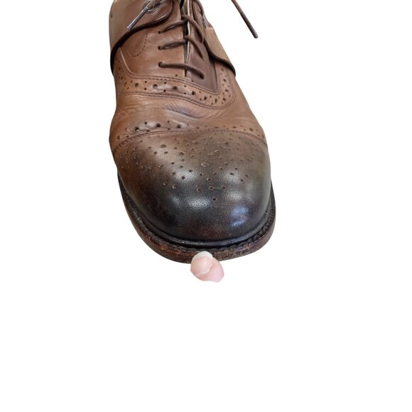 Tsubo Mens Brown Leather Cap Toe Oxford Dress Shoes Size 12 SKU 8429 - Picture 6 of 16